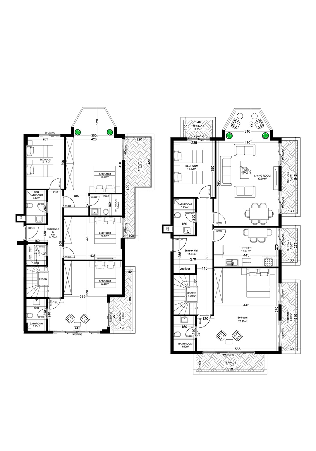 6+1 Duplex for sale in Building A, Yekta Golden Valley, Oba, Alanya, Turkey No. 23