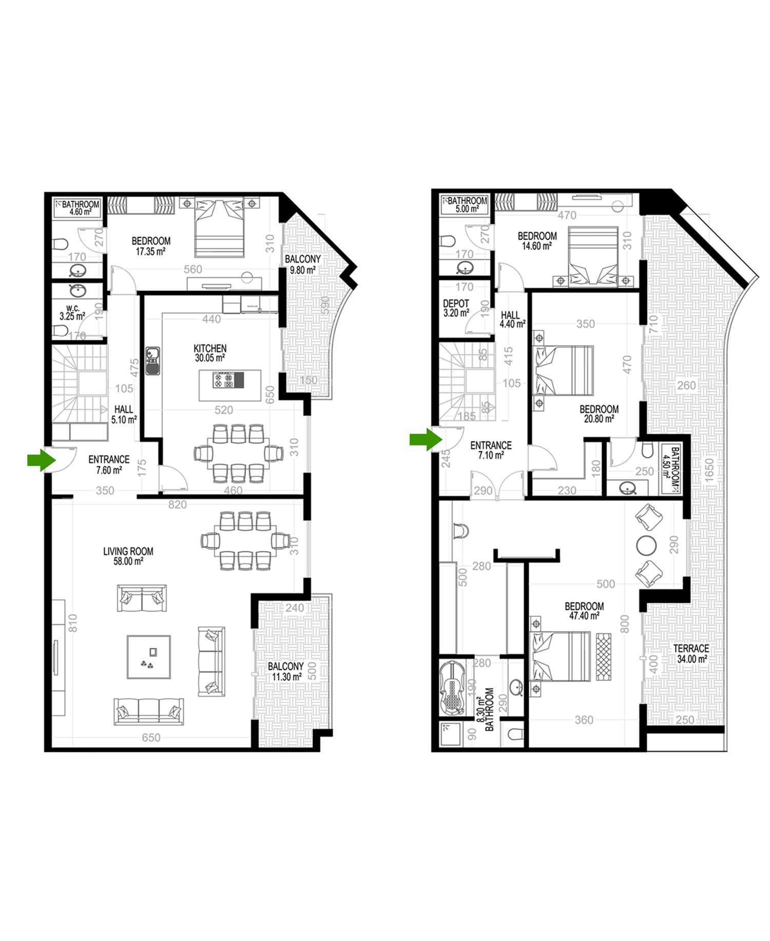 4+1 Duplex for sale in Building A, Yekta Kingdom Premium, Mahmultlar, Alanya, Turkey No. 137