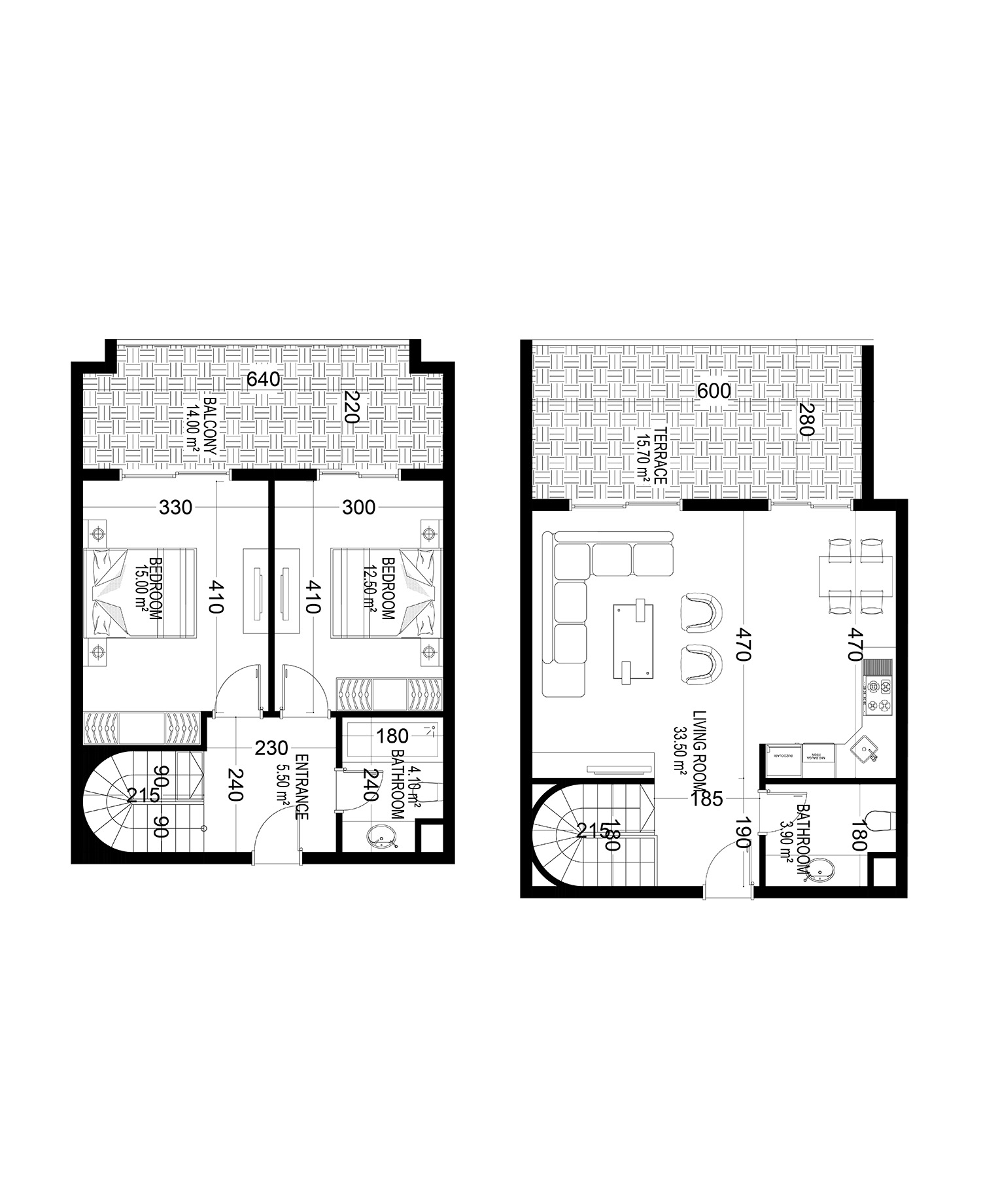 2+1 Duplex for sale in Building C, Yekta Kingdom Premium, Mahmultlar, Alanya, Turkey No. 155