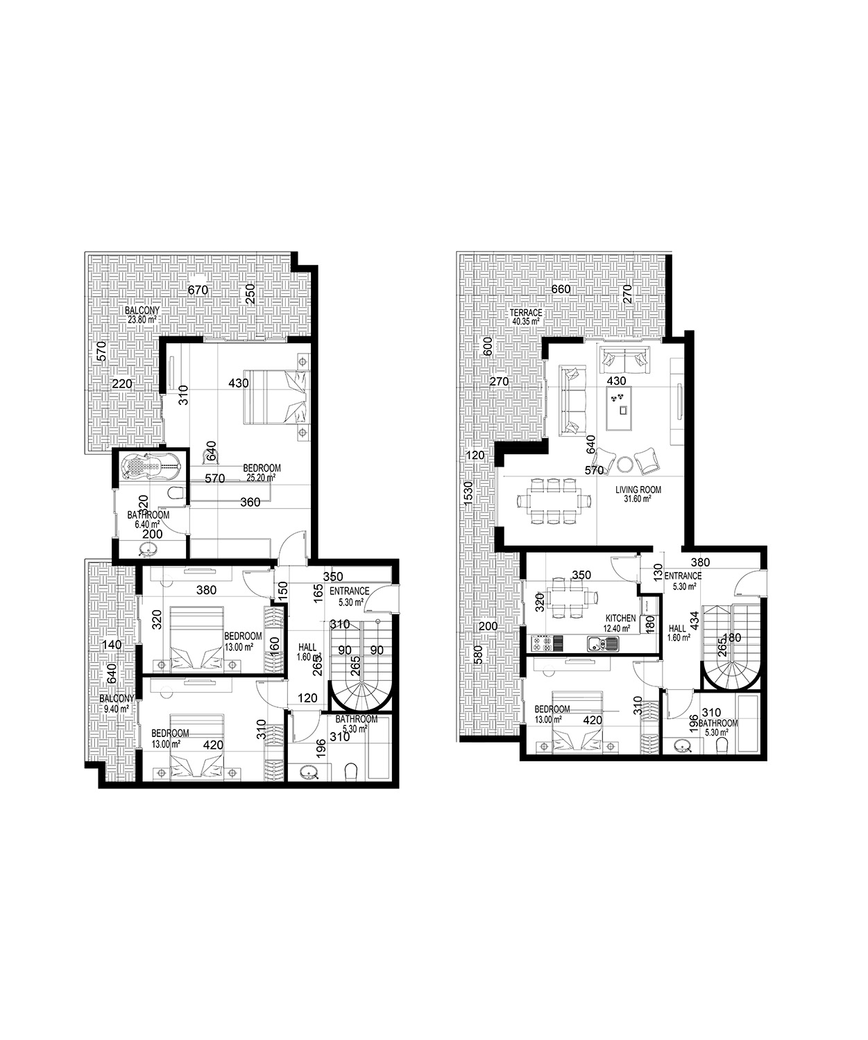 4+1 Duplex for sale in Building C, Yekta Kingdom Premium, Mahmultlar, Alanya, Turkey No. 156
