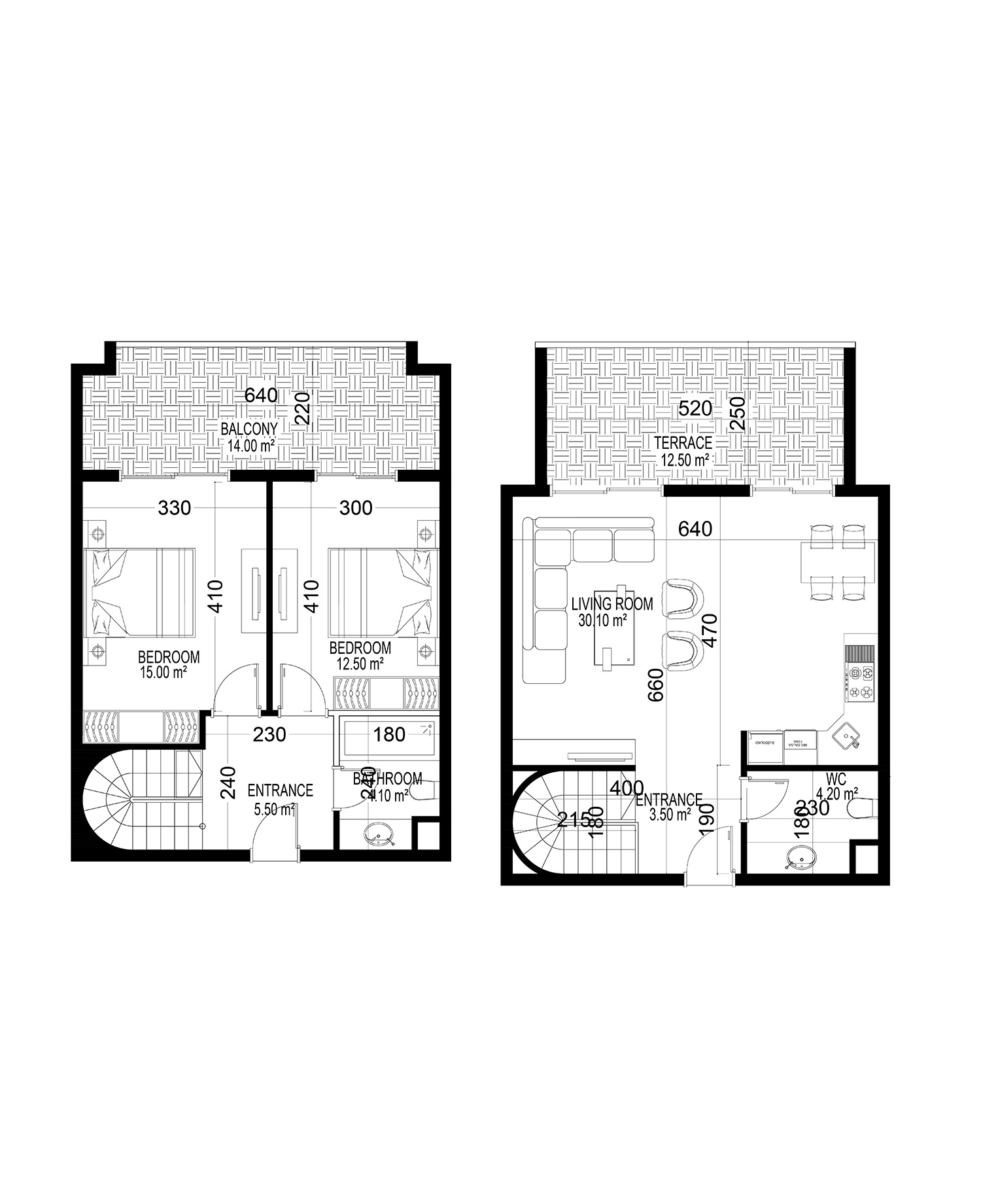 2+1 Duplex for sale in Building C, Yekta Kingdom Premium, Mahmultlar, Alanya, Turkey No. 157