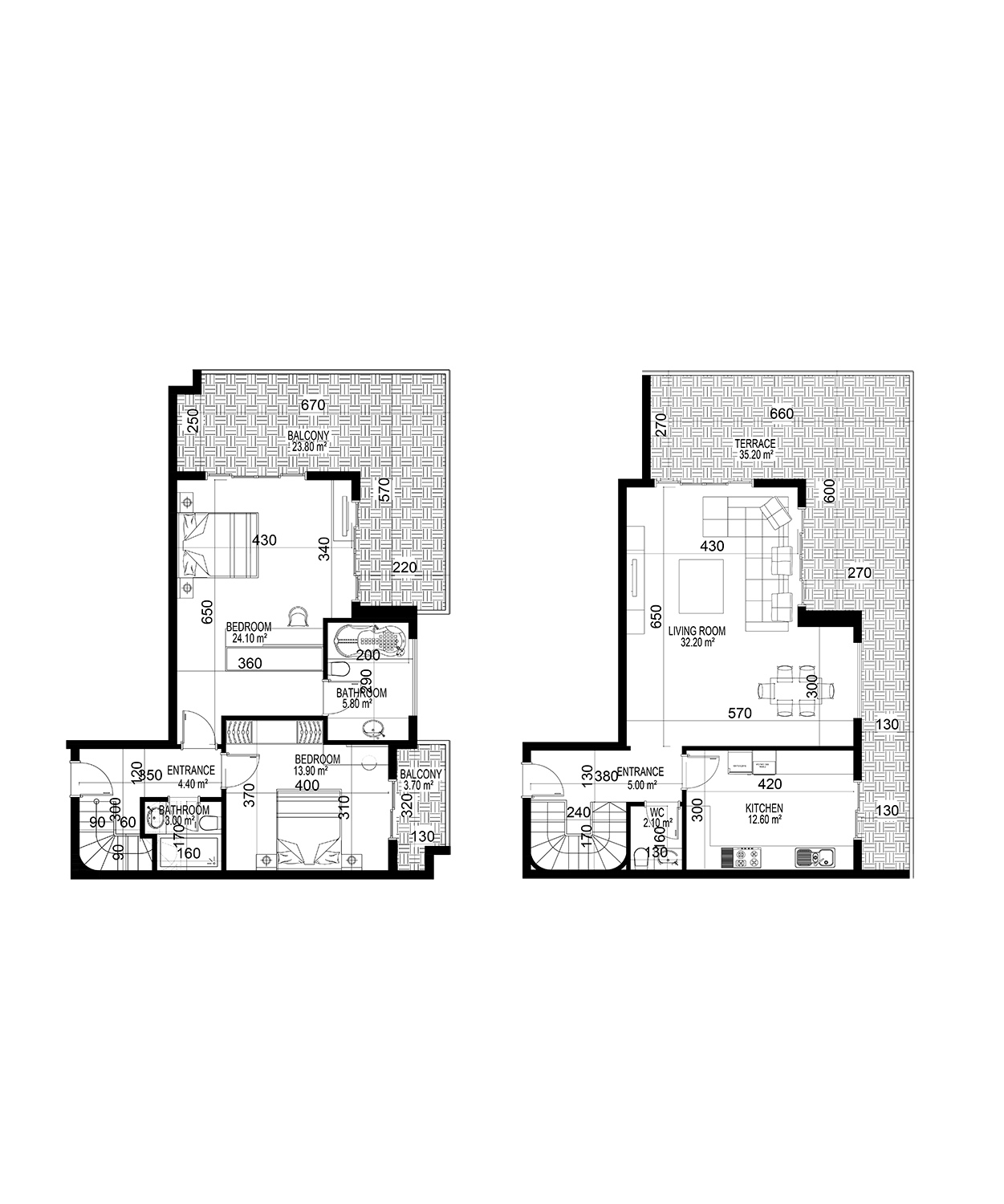 2+1 Duplex for sale in Building C, Yekta Kingdom Premium, Mahmultlar, Alanya, Turkey No. 158