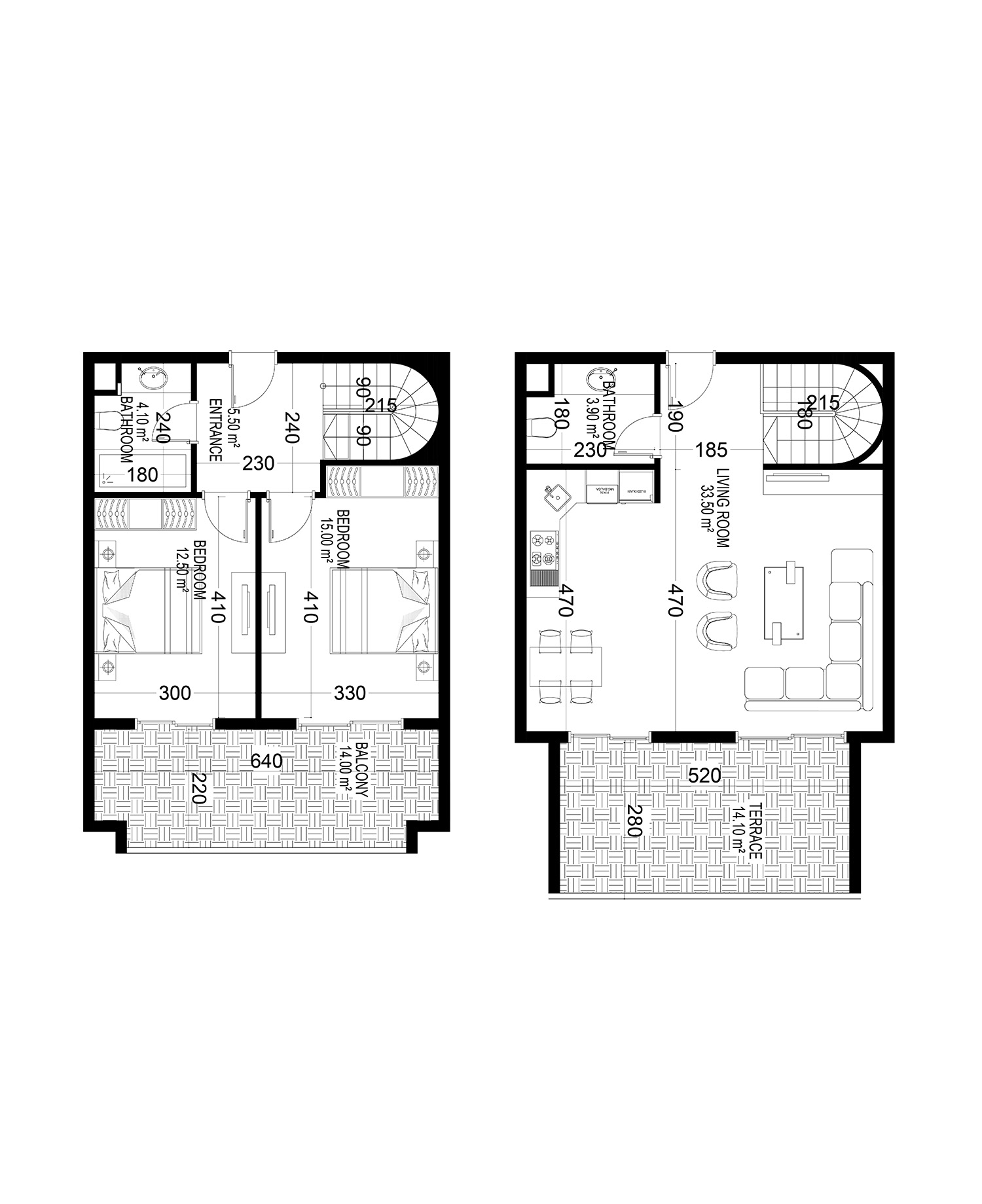 2+1 Duplex for sale in Building C, Yekta Kingdom Premium, Mahmultlar, Alanya, Turkey No. 159