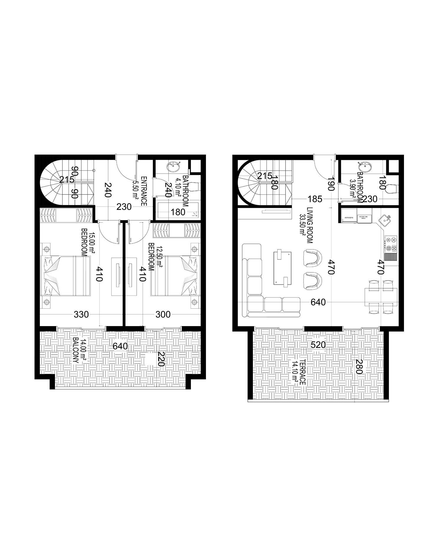 2+1 Duplex for sale in Building C, Yekta Kingdom Premium, Mahmultlar, Alanya, Turkey No. 160