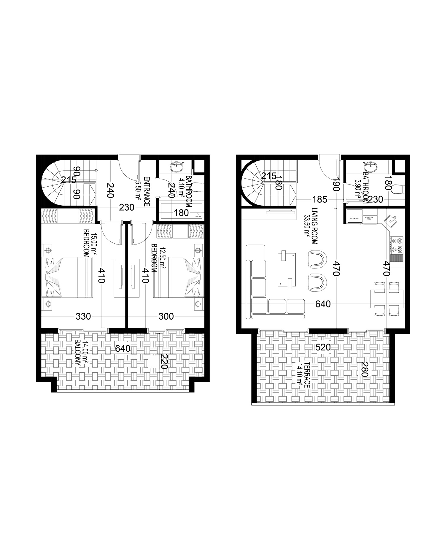 2+1 Duplex for sale in Building C, Yekta Kingdom Premium, Mahmultlar, Alanya, Turkey No. 162