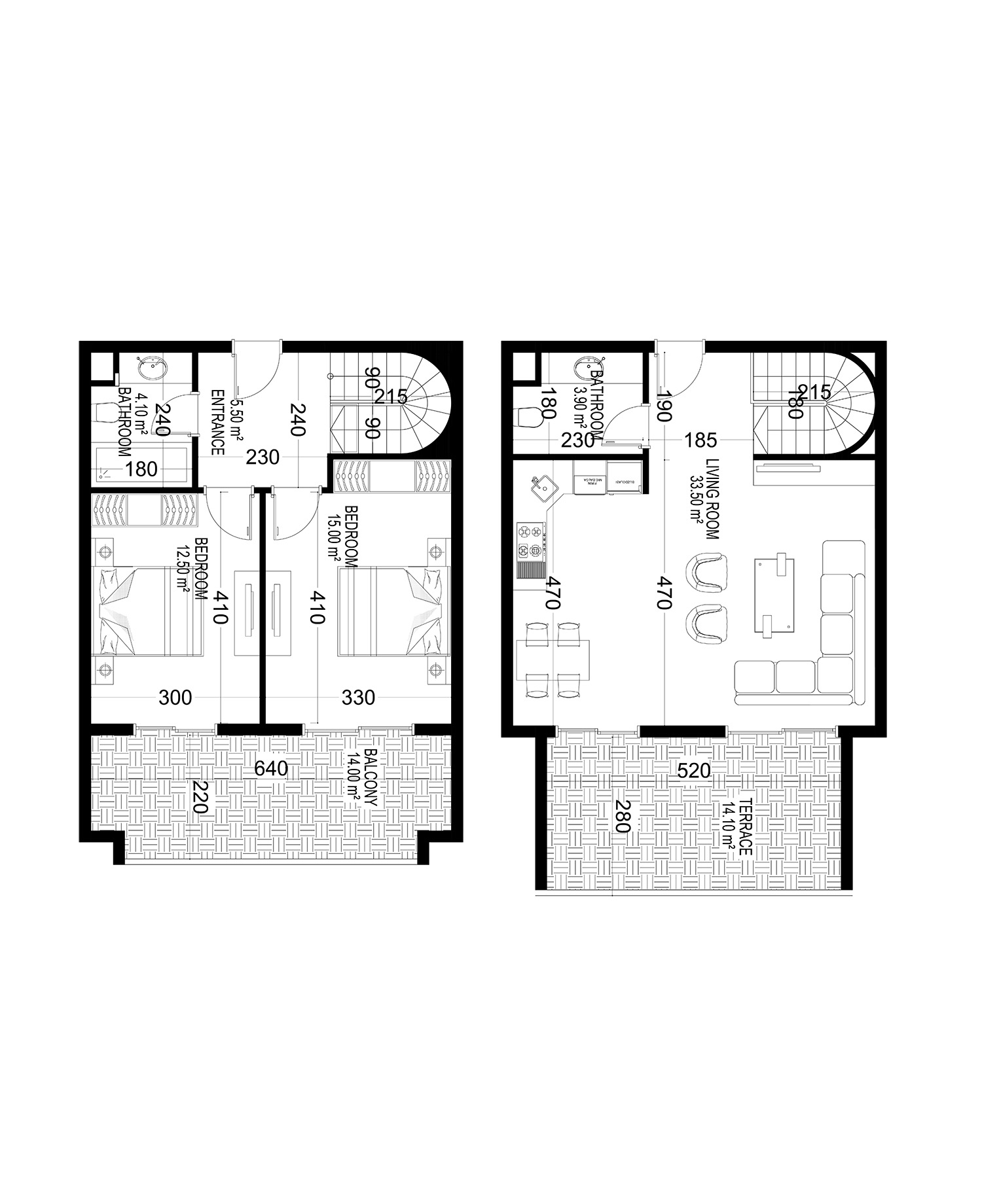 2+1 Duplex for sale in Building C, Yekta Kingdom Premium, Mahmultlar, Alanya, Turkey No. 163