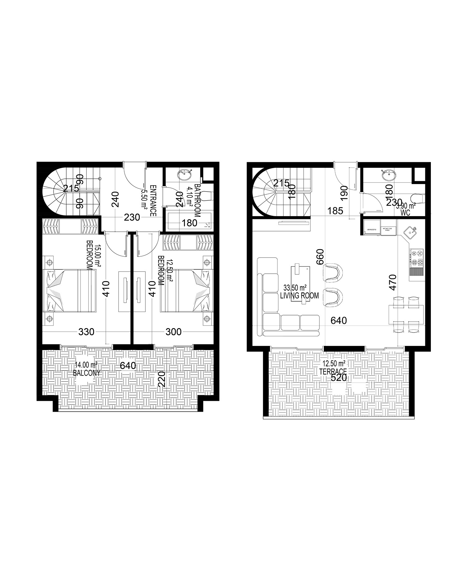 2+1 Duplex for sale in Building C, Yekta Kingdom Premium, Mahmultlar, Alanya, Turkey No. 165