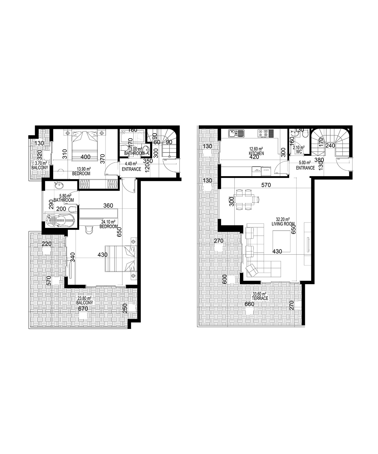 2+1 Duplex for sale in Building C, Yekta Kingdom Premium, Mahmultlar, Alanya, Turkey No. 166