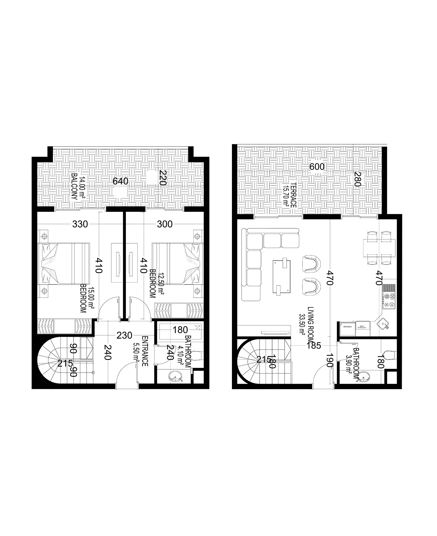 2+1 Duplex for sale in Building C, Yekta Kingdom Premium, Mahmultlar, Alanya, Turkey No. 168