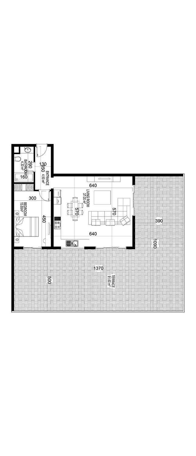 1+1 Apartment for sale in Building C, Yekta Kingdom Premium, Mahmultlar, Alanya, Turkey No. 171