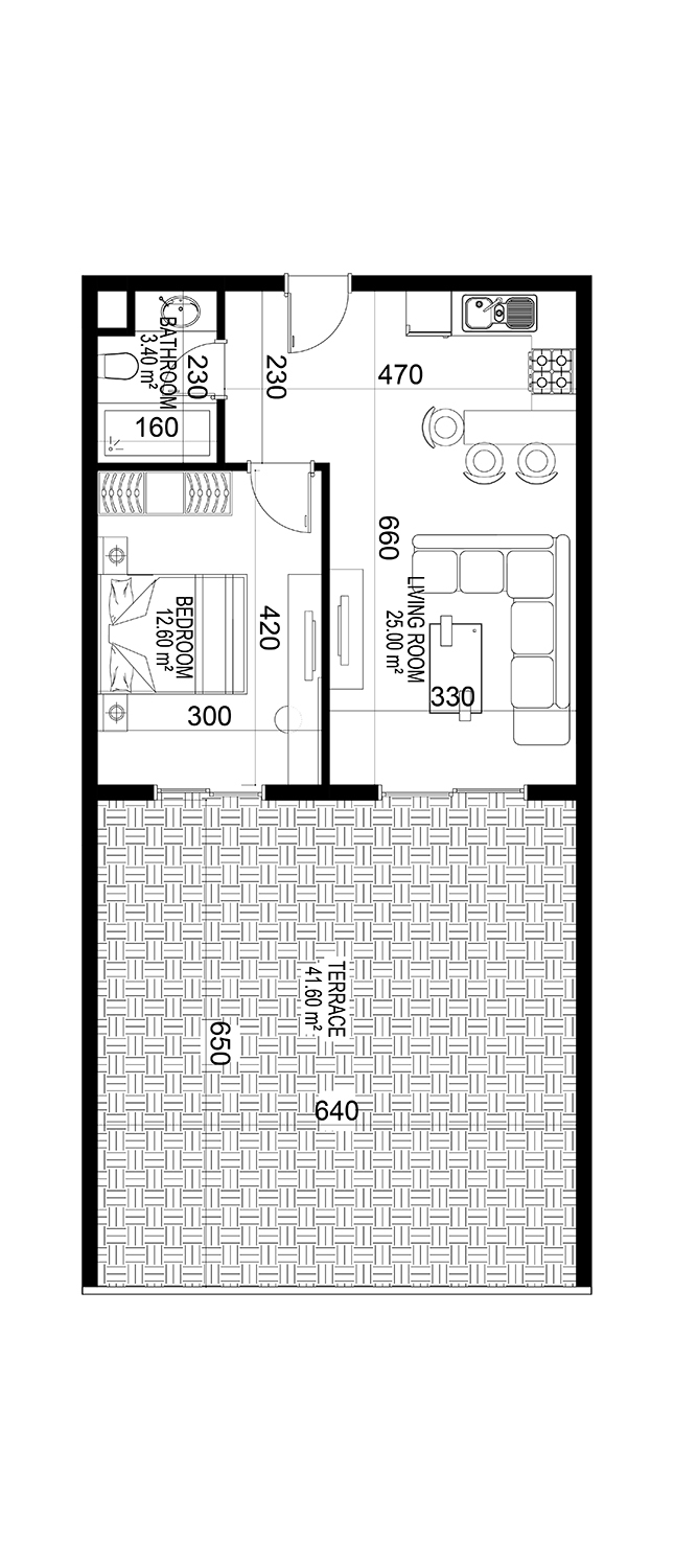 1+1 Apartment for sale in Building C, Yekta Kingdom Premium, Mahmultlar, Alanya, Turkey No. 172