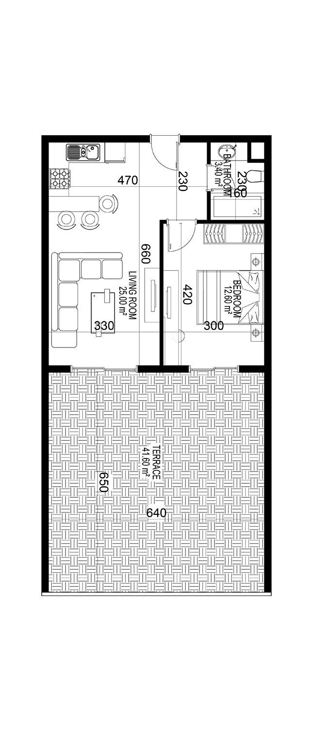1+1 Apartment for sale in Building C, Yekta Kingdom Premium, Mahmultlar, Alanya, Turkey No. 175