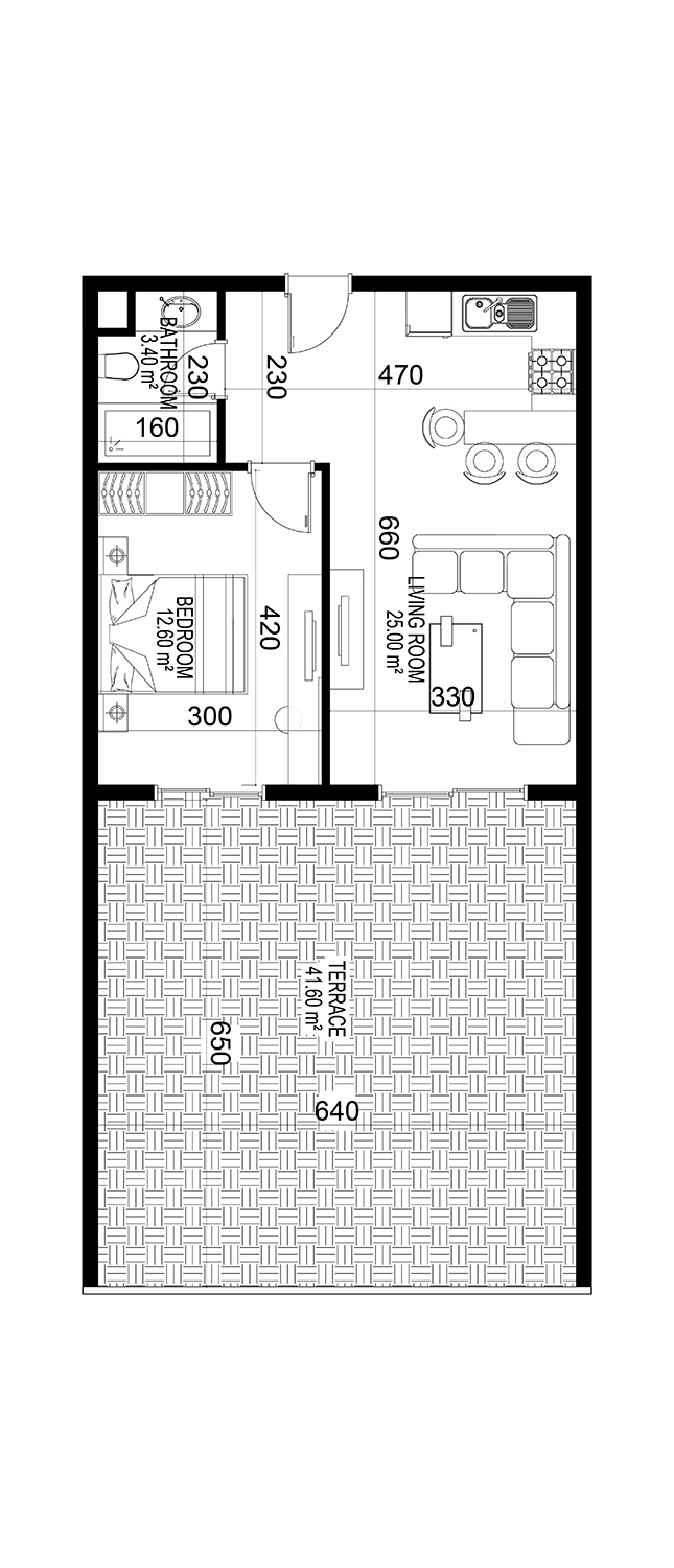 1+1 Apartment for sale in Building C, Yekta Kingdom Premium, Mahmultlar, Alanya, Turkey No. 176