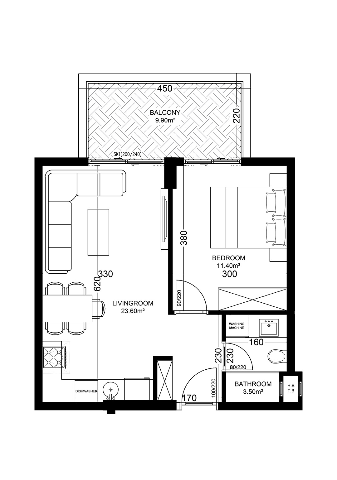 1+1 Apartment for sale in Building D, Yekta Golden Valley, Oba, Alanya, Turkey No. 11