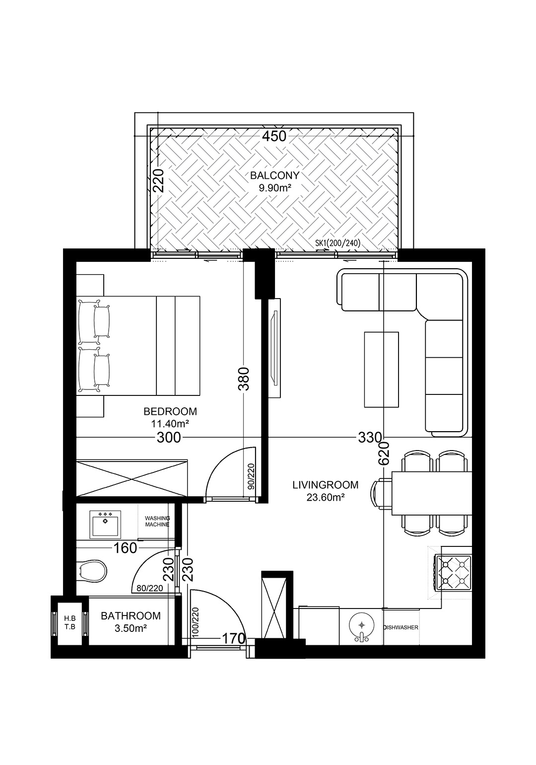 1+1 Apartment for sale in Building D, Yekta Golden Valley, Oba, Alanya, Turkey No. 12