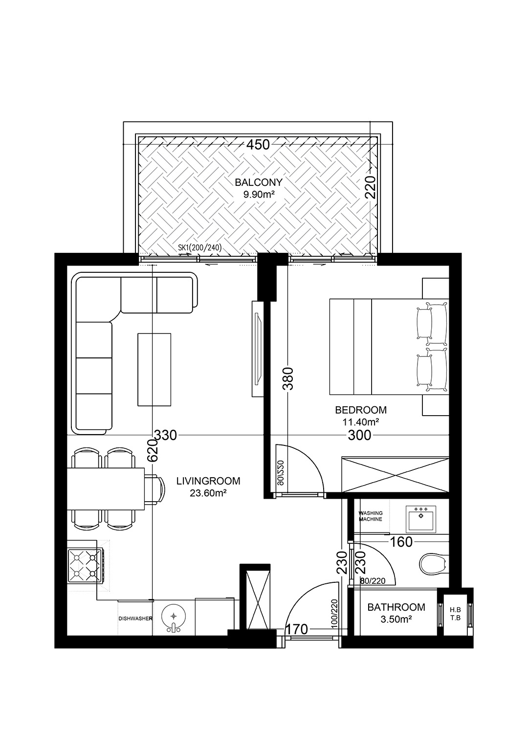 1+1 Apartment for sale in Building D, Yekta Golden Valley, Oba, Alanya, Turkey No. 13