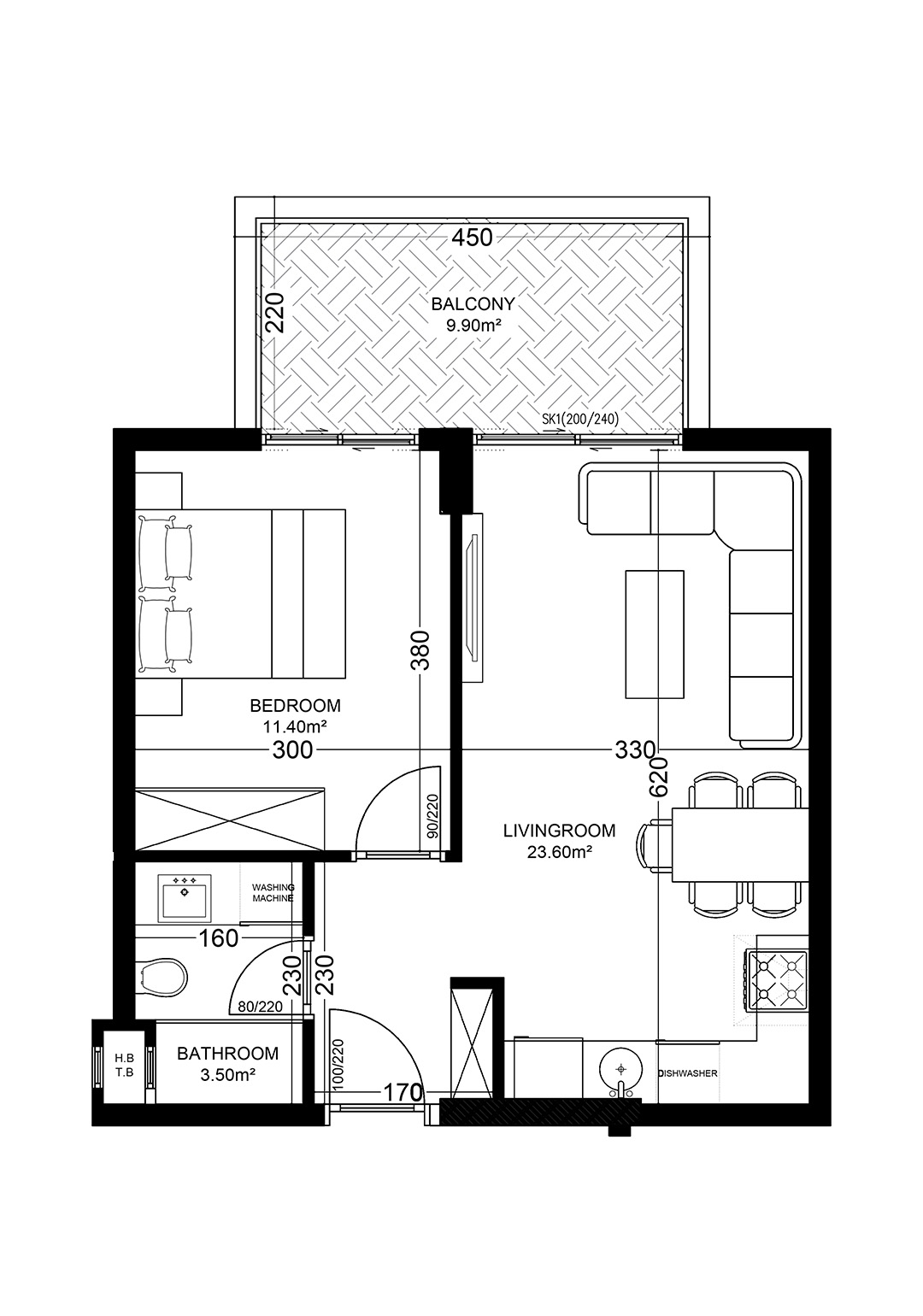 1+1 Apartment for sale in Building D, Yekta Golden Valley, Oba, Alanya, Turkey No. 14