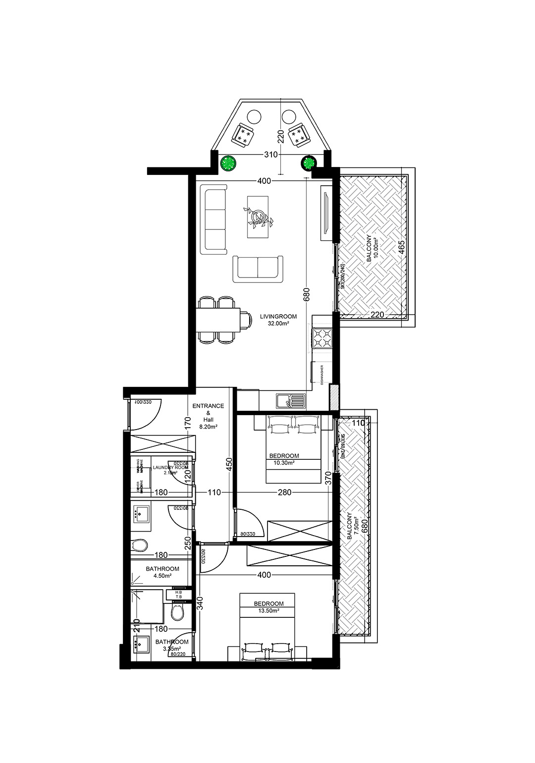 2+1 Apartment for sale in Building D, Yekta Golden Valley, Oba, Alanya, Turkey No. 15