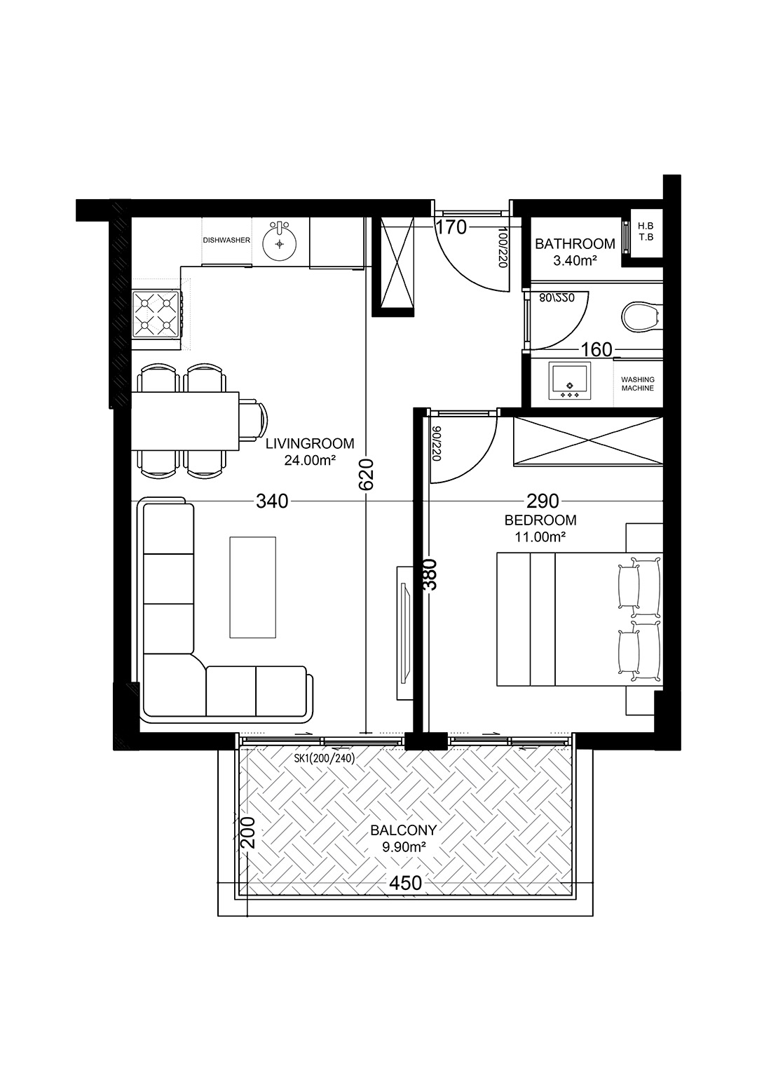1+1 Apartment for sale in Building D, Yekta Golden Valley, Oba, Alanya, Turkey No. 24
