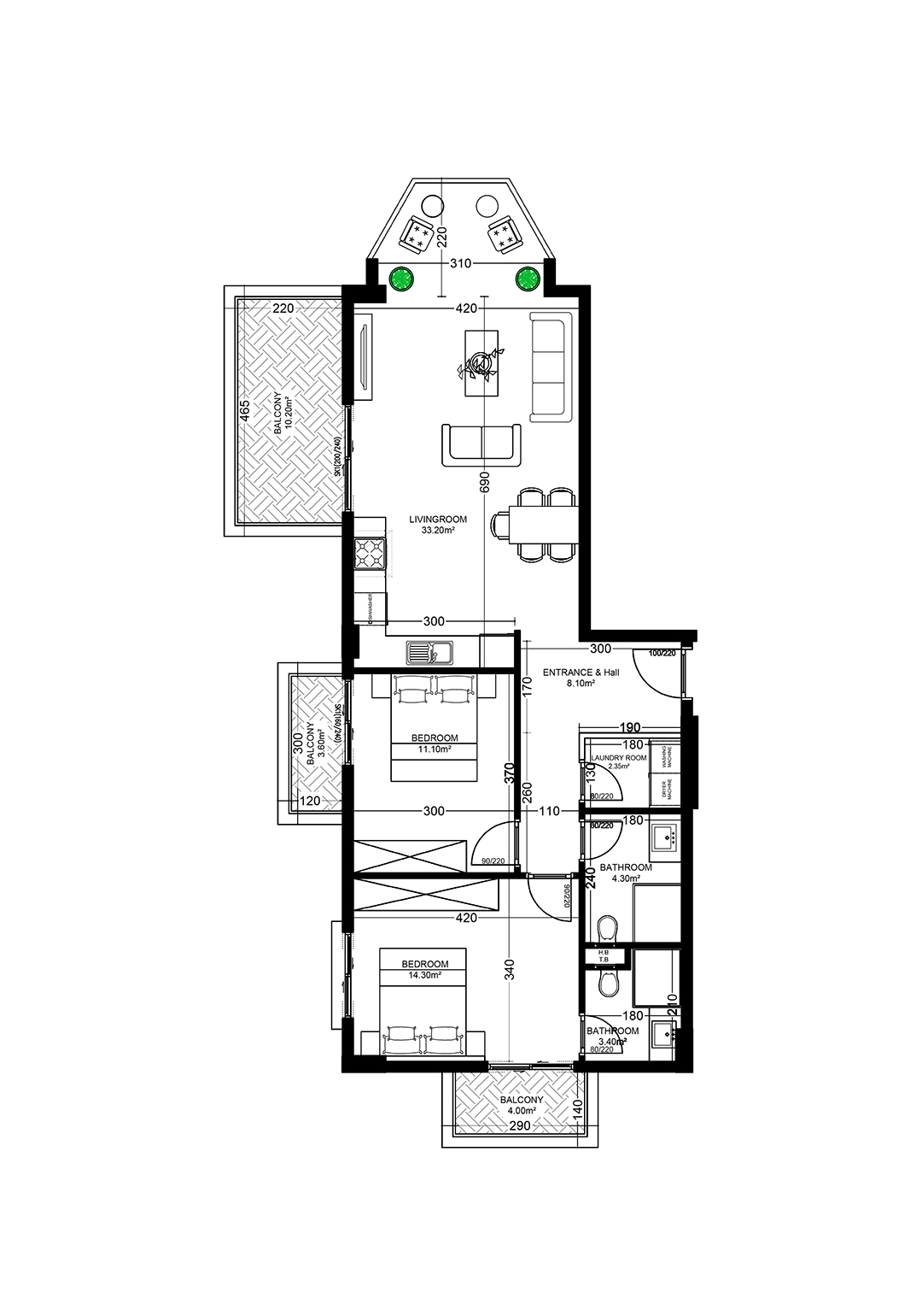 2+1 Apartment for sale in Building E, Yekta Golden Valley, Oba, Alanya, Turkey No. 5