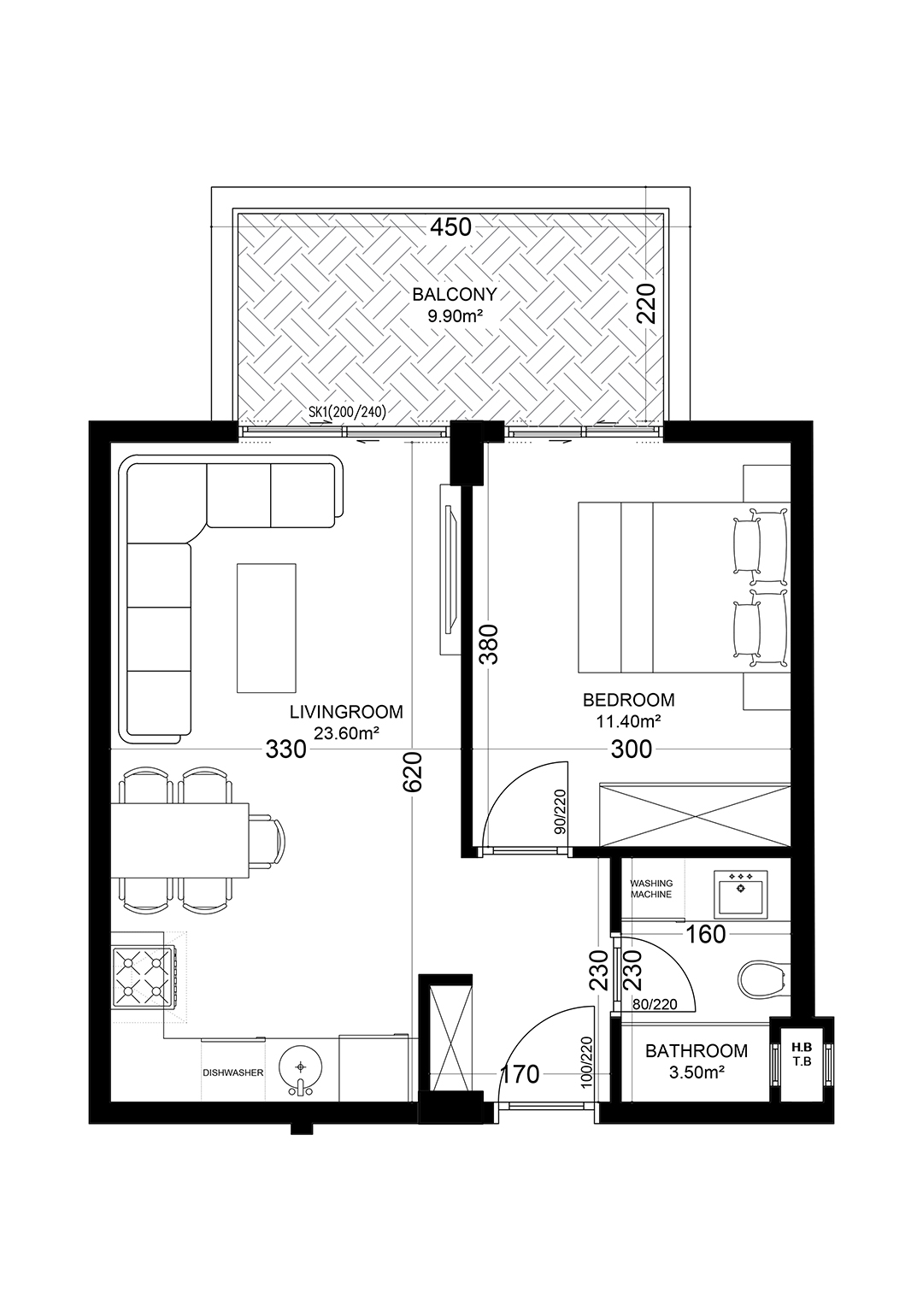 1+1 Apartment for sale in Building E, Yekta Golden Valley, Oba, Alanya, Turkey No. 6