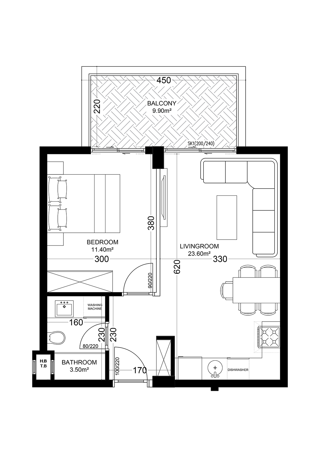 1+1 Apartment for sale in Building E, Yekta Golden Valley, Oba, Alanya, Turkey No. 7