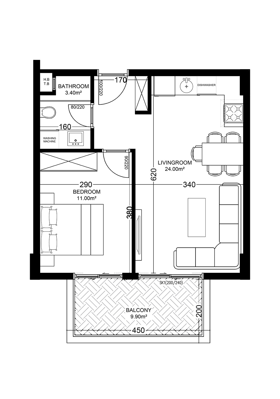 1+1 Apartment for sale in Building D, Yekta Golden Valley, Oba, Alanya, Turkey No. 17
