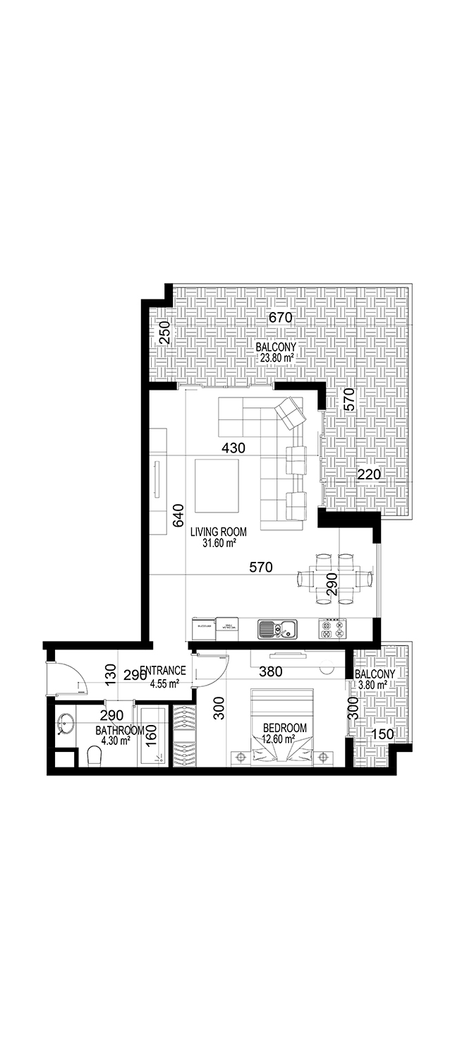 1+1 Apartment for sale in Building C, Yekta Kingdom Premium, Mahmultlar, Alanya, Turkey No. 46