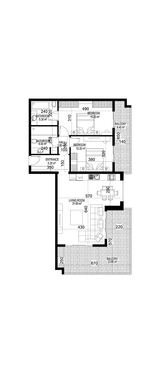 2+1 Apartment for sale in Building C, Yekta Kingdom Premium, Mahmultlar, Alanya, Turkey No. 38