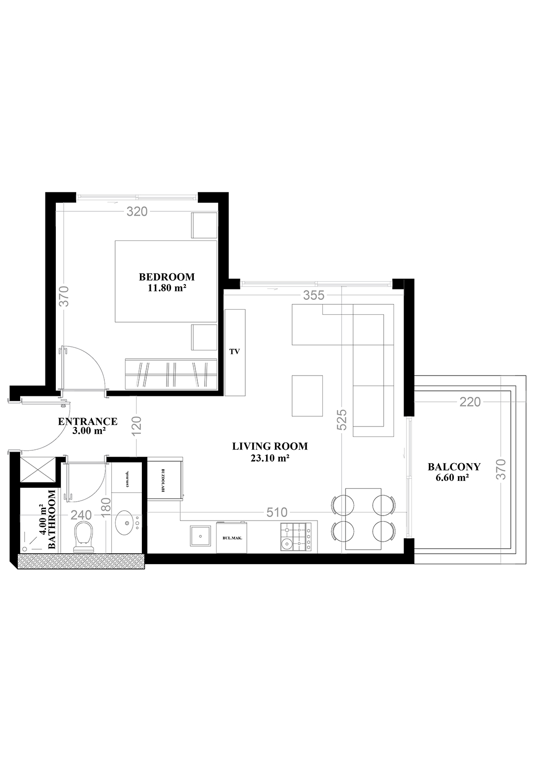 1+1 Apartment for sale in Building A, Yekta Blue V Residence, Mahmultlar, Alanya, Turkey No. 55