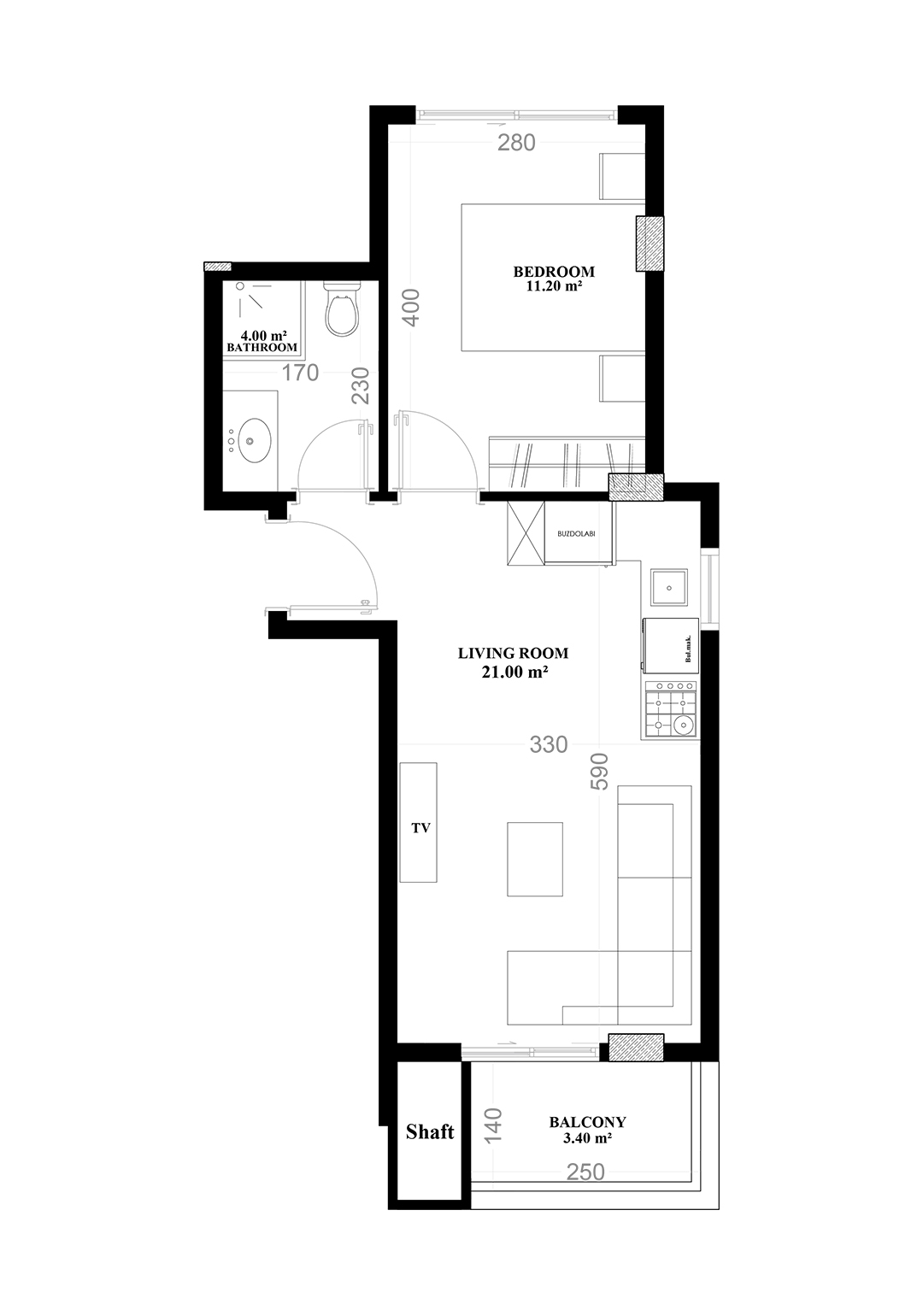 1+1 Apartment for sale in Building C, Yekta Blue V Residence, Mahmultlar, Alanya, Turkey No. 37