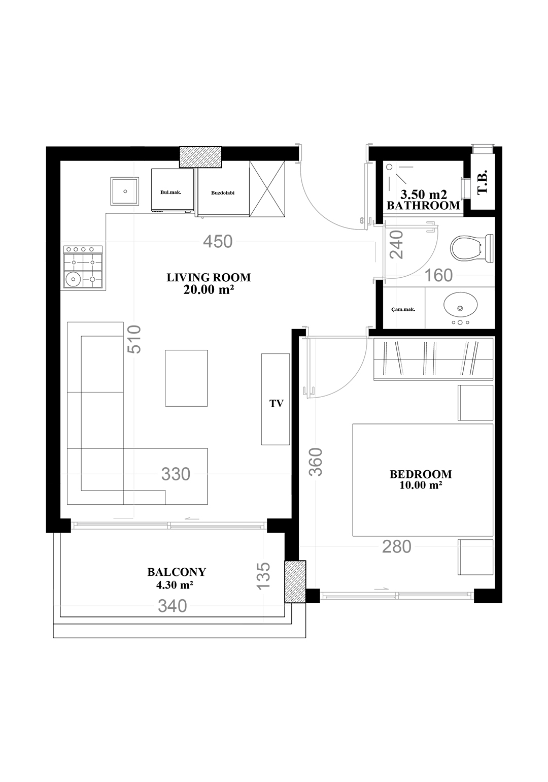 1+1 Apartment for sale in Building C, Yekta Blue V Residence, Mahmultlar, Alanya, Turkey No. 11