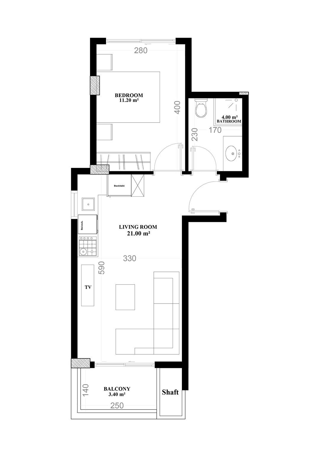 1+1 Apartment for sale in Building C, Yekta Blue V Residence, Mahmultlar, Alanya, Turkey No. 40