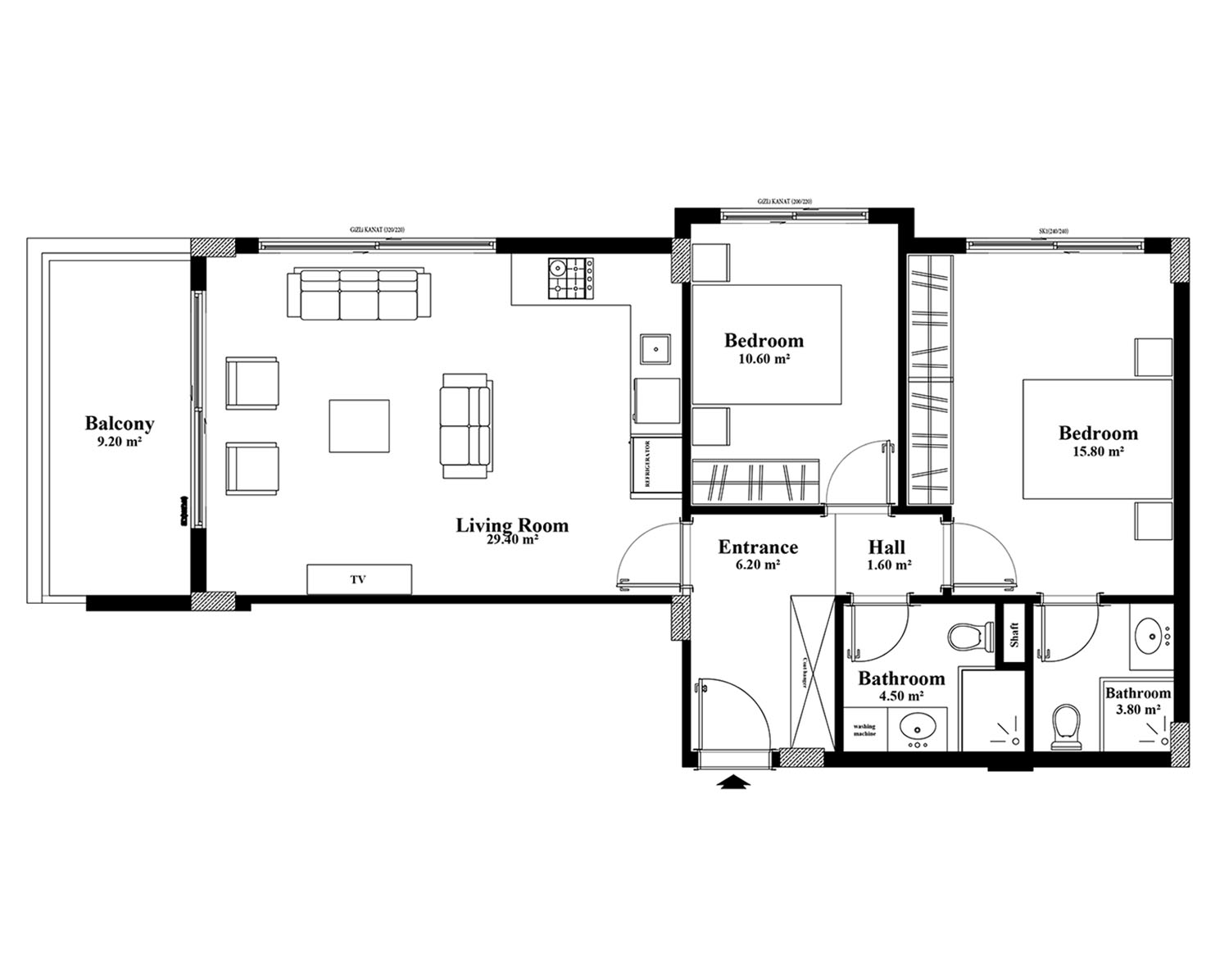2+1 Apartment for sale in Yekta Blue IV Residence, Mahmultlar, Alanya, Turkey No. 42