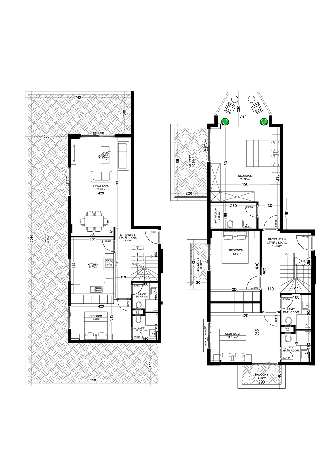 4+1 Apartment for sale in Building E, Yekta Golden Valley, Oba, Alanya, Turkey No. 1