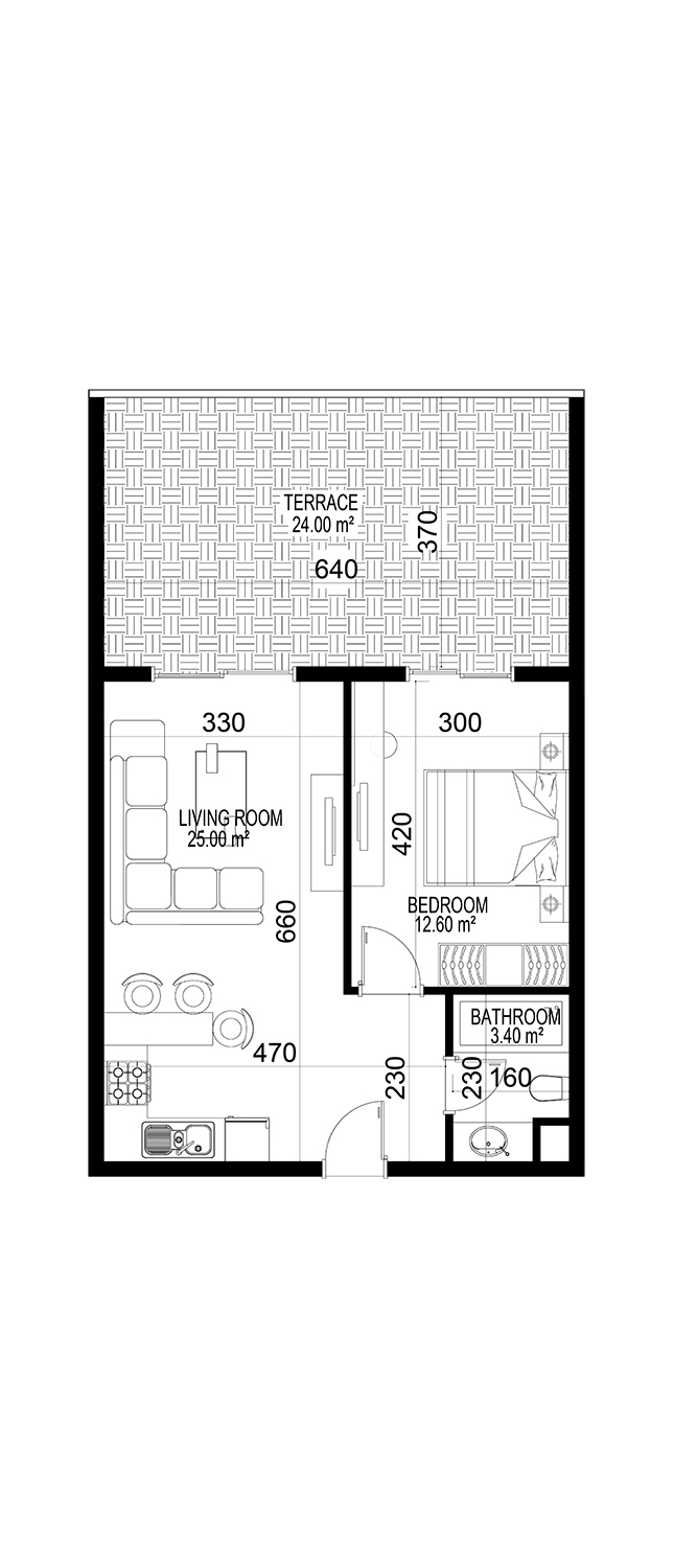 1+1 Apartment for sale in Building C, Yekta Kingdom Premium, Mahmultlar, Alanya, Turkey No. 3