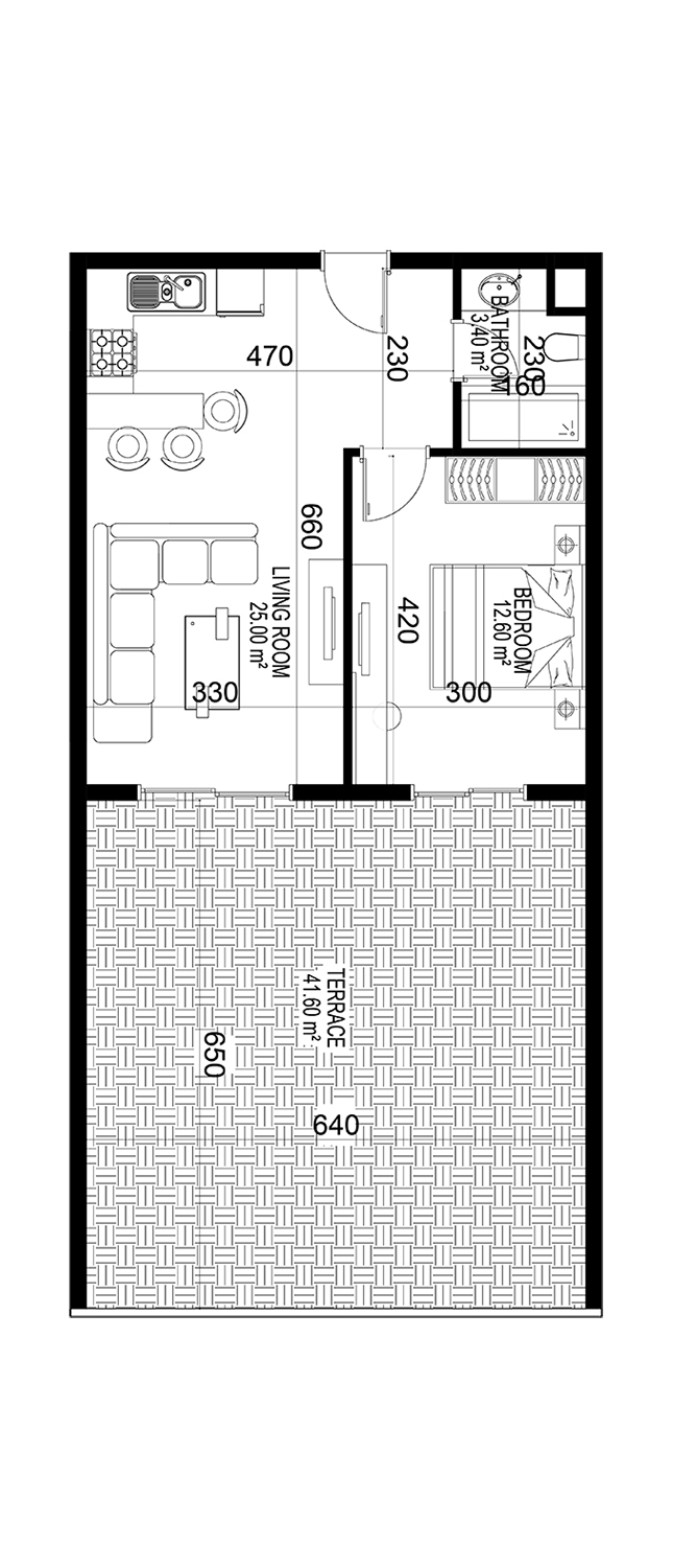 1+1 Apartment for sale in Building C, Yekta Kingdom Premium, Mahmultlar, Alanya, Turkey No. 8