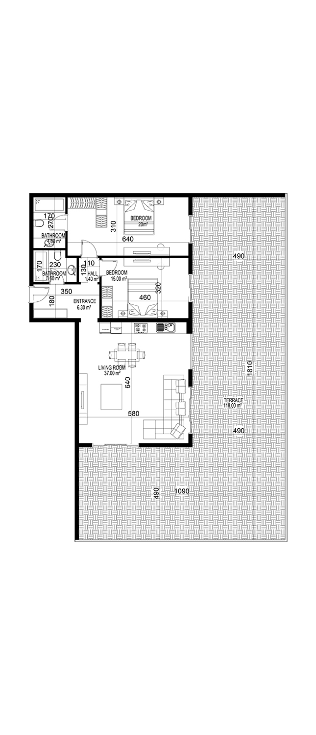 2+1 Apartment for sale in Building C, Yekta Kingdom Premium, Mahmultlar, Alanya, Turkey No. 10