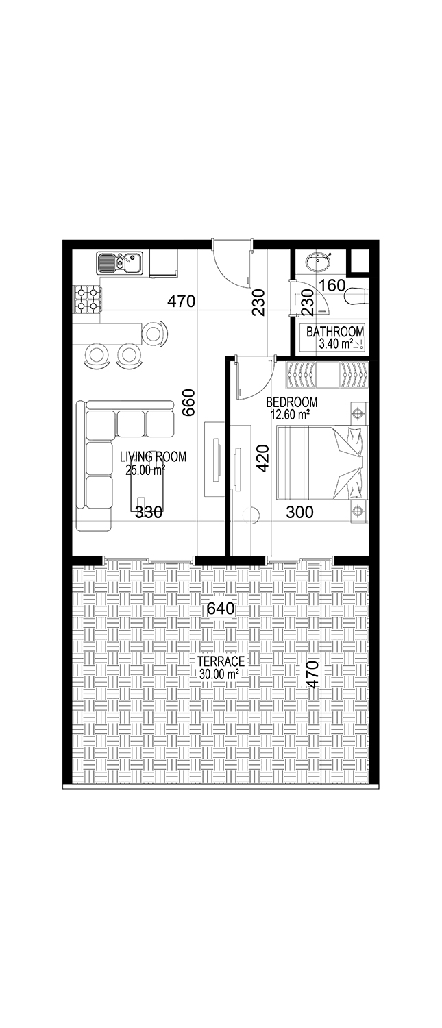 1+1 Apartment for sale in Building C, Yekta Kingdom Premium, Mahmultlar, Alanya, Turkey No. 11