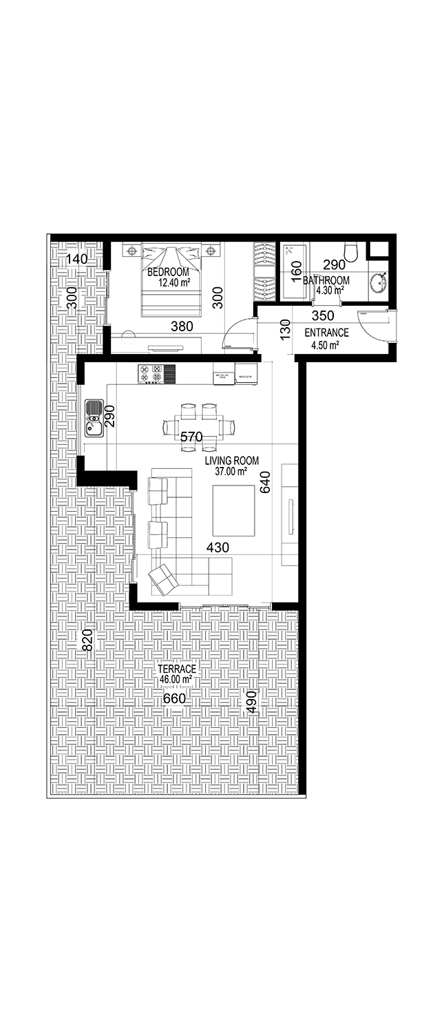 1+1 Apartment for sale in Building C, Yekta Kingdom Premium, Mahmultlar, Alanya, Turkey No. 12