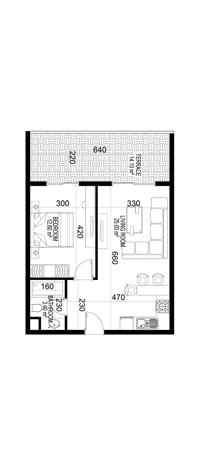 1+1 Apartment for sale in Building C, Yekta Kingdom Premium, Mahmultlar, Alanya, Turkey No. 13